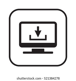 Download   icon,vector. Flat design.