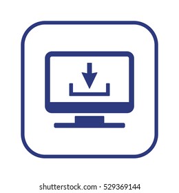 Download   icon,vector. Flat design.
