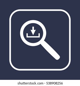 Download   icon,vector. Flat design.