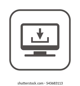 Download   icon,vector. Flat design.