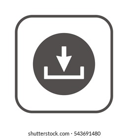 Download   icon,vector. Flat design.