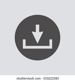 Download  icon,vector. Flat design.