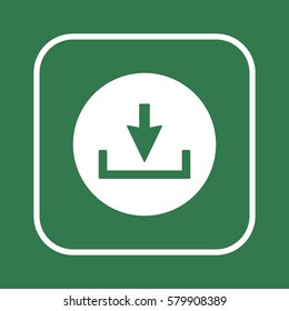 Download   icon,vector. Flat design.