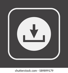 Download   icon,vector. Flat design.