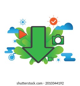 download illustration. Flat vector icon. can use for, icon design element,ui, web, app.
