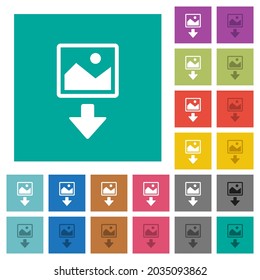 Descargue imágenes de iconos planos multicolores en fondos cuadrados simples. Se incluyeron variaciones de iconos blancos y oscuros para efectos de movimiento o activos.
