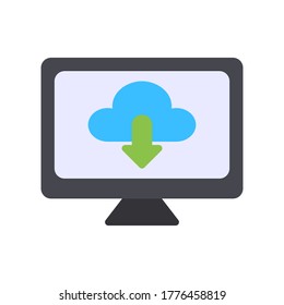 Download information icon vector illustration in flat style for any projects, use for website mobile app presentation
