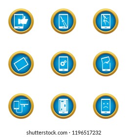 Download information icons set. Flat set of 9 download information vector icons for web isolated on white background