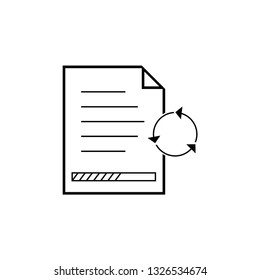 Download information sign. Document loading sign