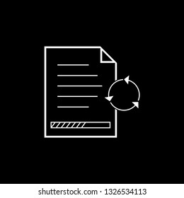 Download information sign, Loading sign - white icon