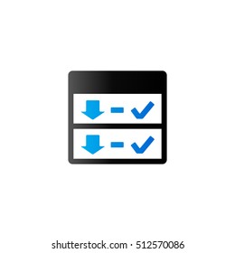 Download interface icon in duo tone color. Internet web page file