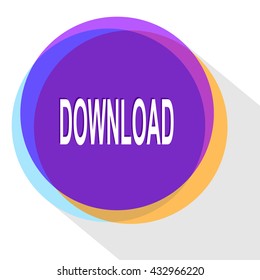 descargar. Plantilla de Internet. Icono del vector.