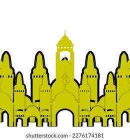 Download islamic background template ramadan style mosque shape and islamic star