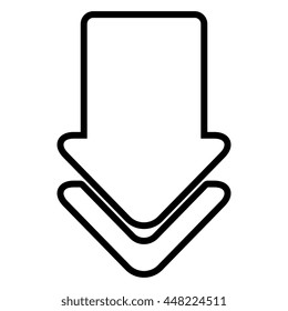 Download isolated icon in black and white colors, vector illustration graphic.
