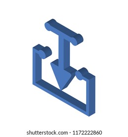 Download isometric left top view 3D icon
