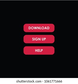 Download Label, Sign up label, Help Label Vector Template Design Vector Illustration