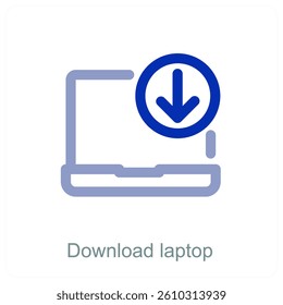 Download Laptop and device icon concept
