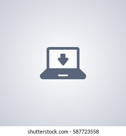 Download laptop icon