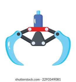 Download latest flat vector of automated claw 