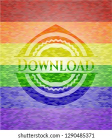 Download lgbt colors emblem 