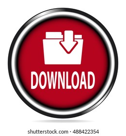 Download licon, File and download text red button