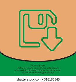 Download line icon