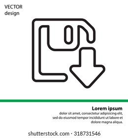 Download line icon