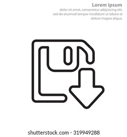 Download line icon