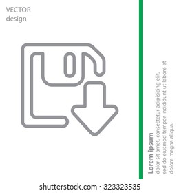 Download line icon
