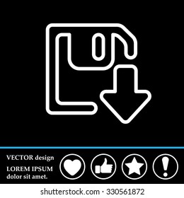 Download line icon