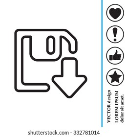 Download line icon