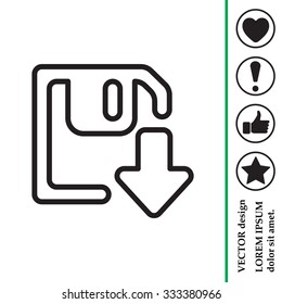 Download line icon