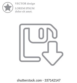 Download line icon