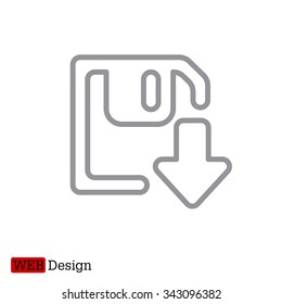 Download line icon
