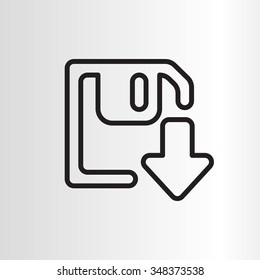 Download line icon