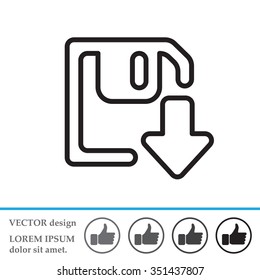 Download line icon