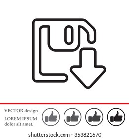 Download line icon