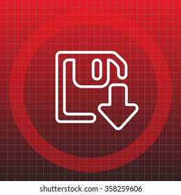 Download line icon