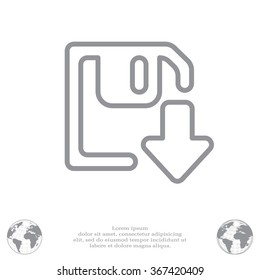 Download line icon