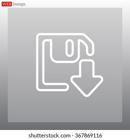Download line icon