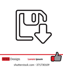 Download line icon