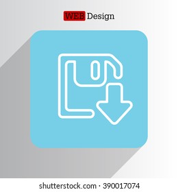 Download line icon