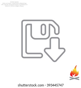 Download line icon