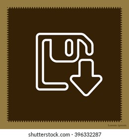 Download line icon