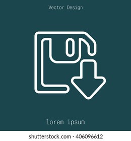 Download line icon