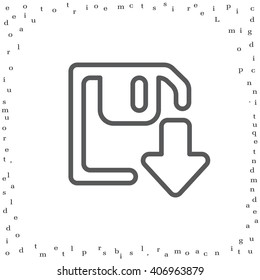 Download line icon
