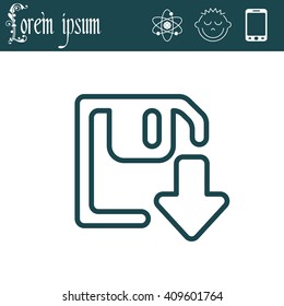 Download line icon