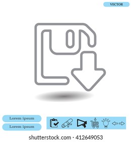 Download line icon
