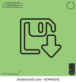 Download line icon