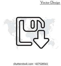 Download line icon